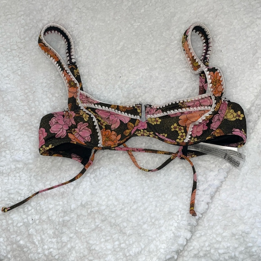 Victoria’s Secret Swim Bikini Top Tie-Back Scoop Bralette